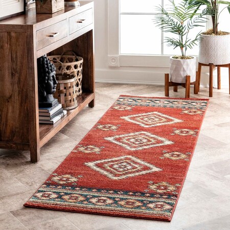 Nuloom Margene Tribal Diamond Area Rug 2ft 6in x 6ft RZIN09B-2606
